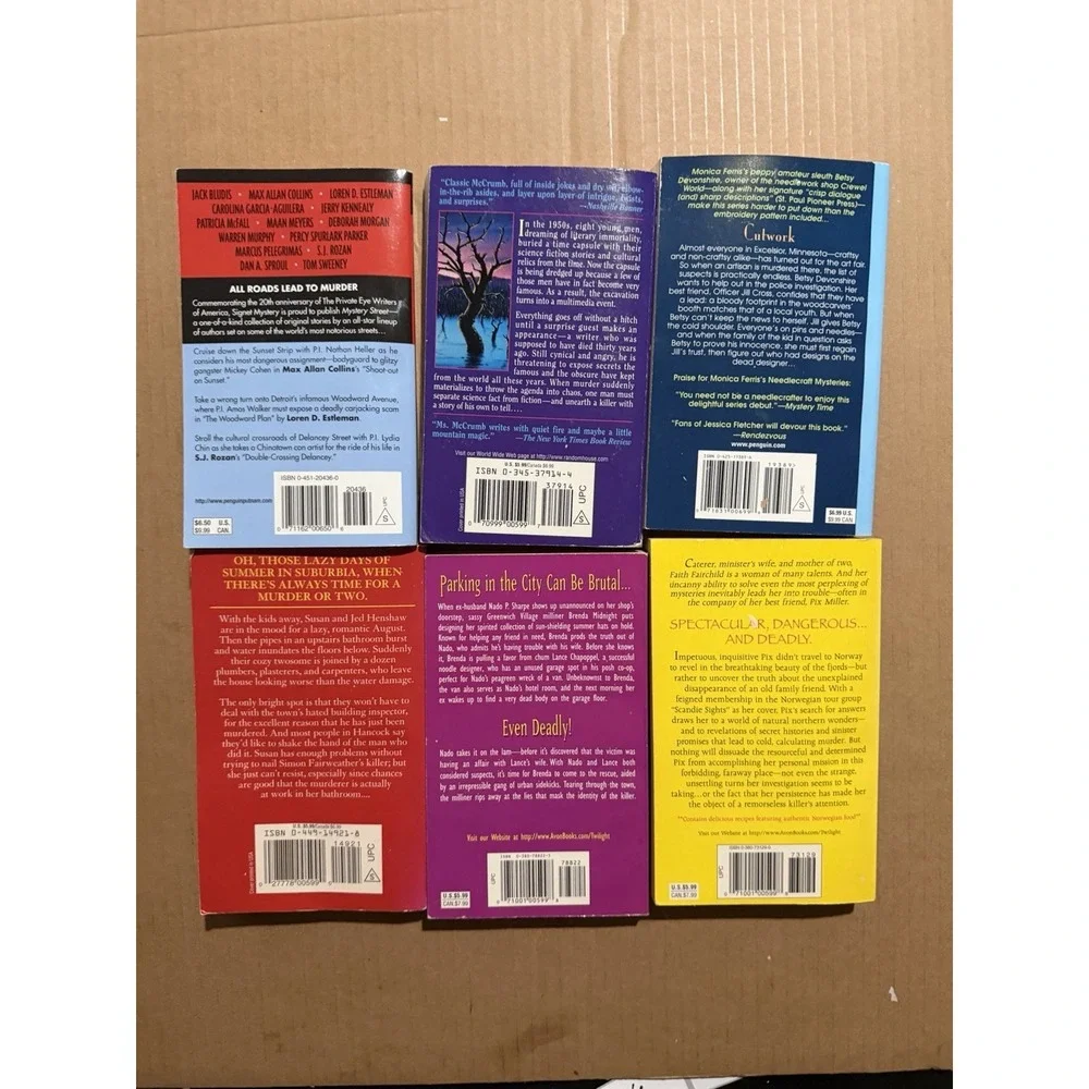 Lot of 10 random murder mystery‎ novel paperback books, various authors B46